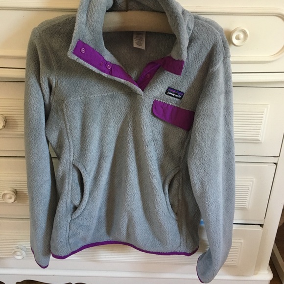 Patagonia Tops - SALE🌟Patagonia Grey/Purple ReTool Snap-T Pullover